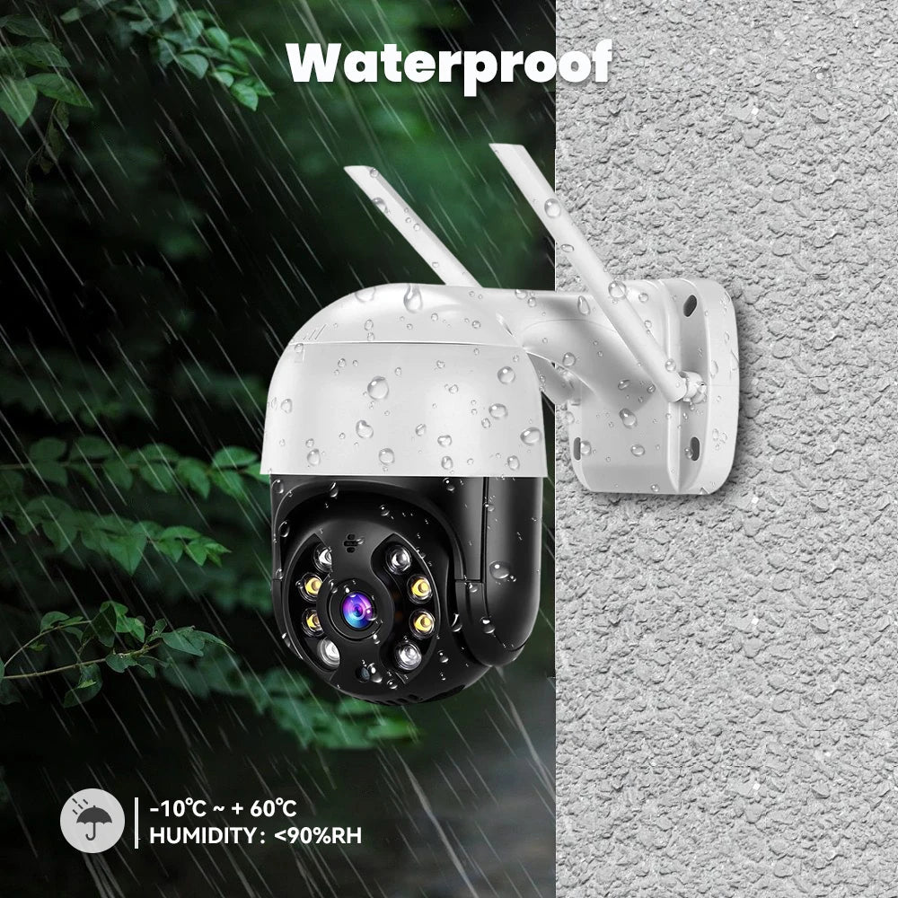 4K 8MP PTZ Wifi IP Camera Outdoor 4X Digital Zoom AI Human Detect Wireless Camera H.265 - ACCMAG