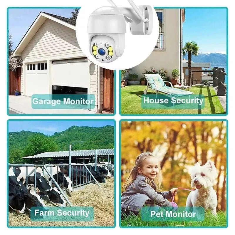 8MP 4K IP Camera 5MP Speed Dome Auto Tracking PTZ Camera Smart Home Outdoor Wireless WIFI Camera Surveillance Monitor - ACCMAG
