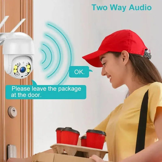 8MP 4K IP Camera 5MP Speed Dome Auto Tracking PTZ Camera Smart Home Outdoor Wireless WIFI Camera Surveillance Monitor - ACCMAG