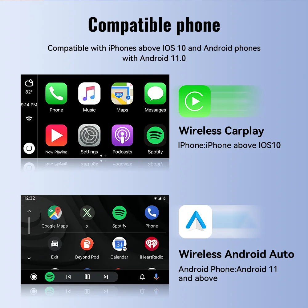 Wireless CarPlay Android Auto Wireless Adapter Smart Mini Box Plug And Play WiFi Fast Connect Universal - ACCMAG