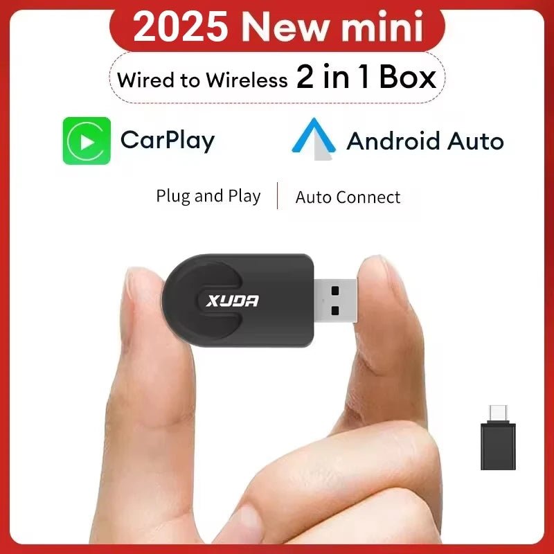 Wireless CarPlay Android Auto Wireless Adapter Smart Mini Box Plug And Play WiFi Fast Connect Universal - ACCMAG