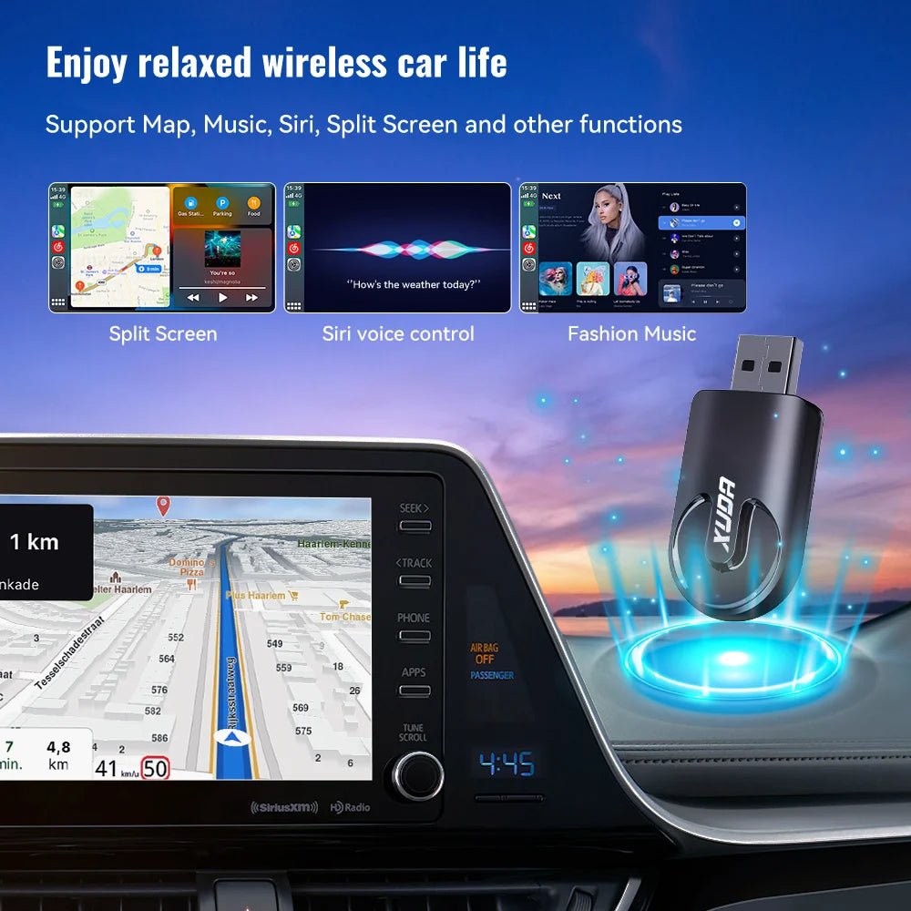 Wireless CarPlay Android Auto Wireless Adapter Smart Mini Box Plug And Play WiFi Fast Connect Universal - ACCMAG