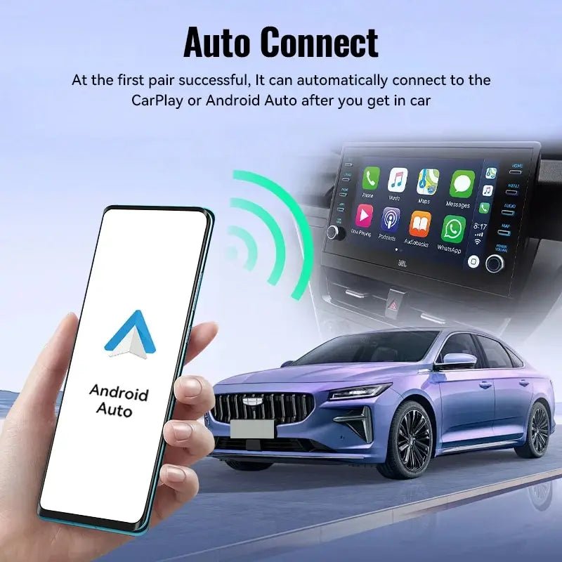 Wireless CarPlay Android Auto Wireless Adapter Smart Mini Box Plug And Play WiFi Fast Connect Universal - ACCMAG